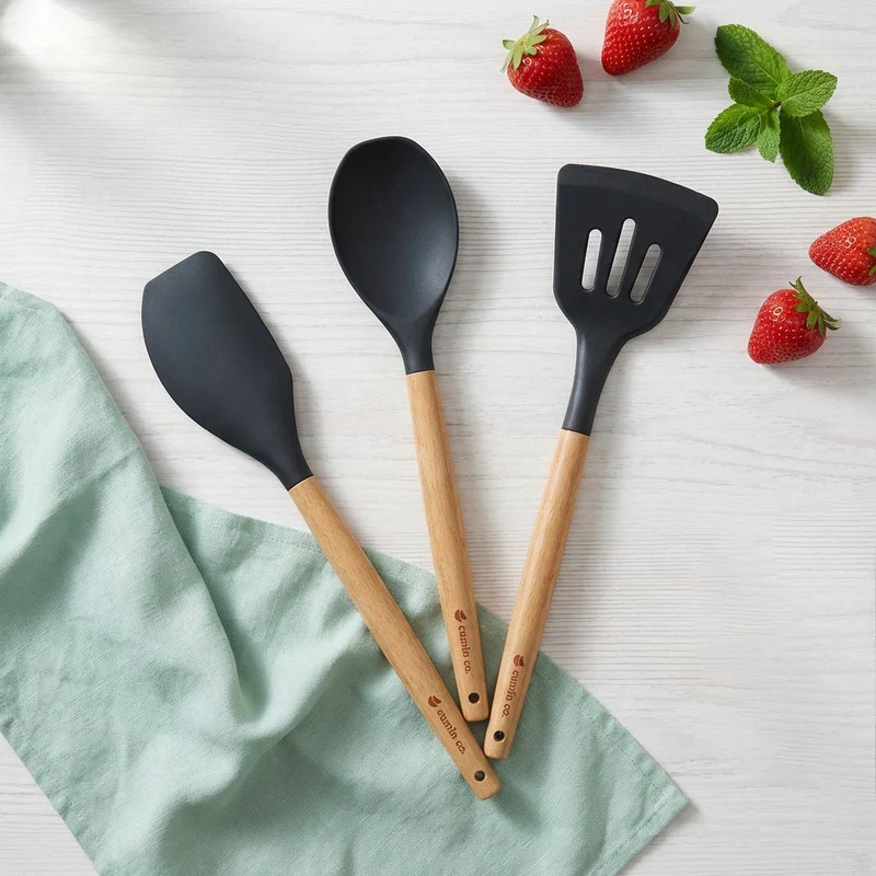 Cumin Co CulinaCraft Silicone Cooking Utensils - Set Of Three